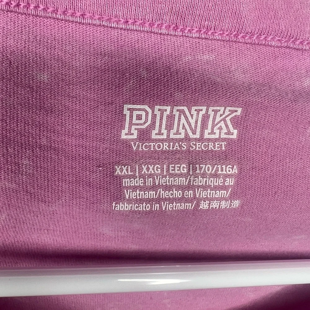 < Pink Victoria's Secret Women's Long Sleeve Cropped Henley > - Picture 3 of 5